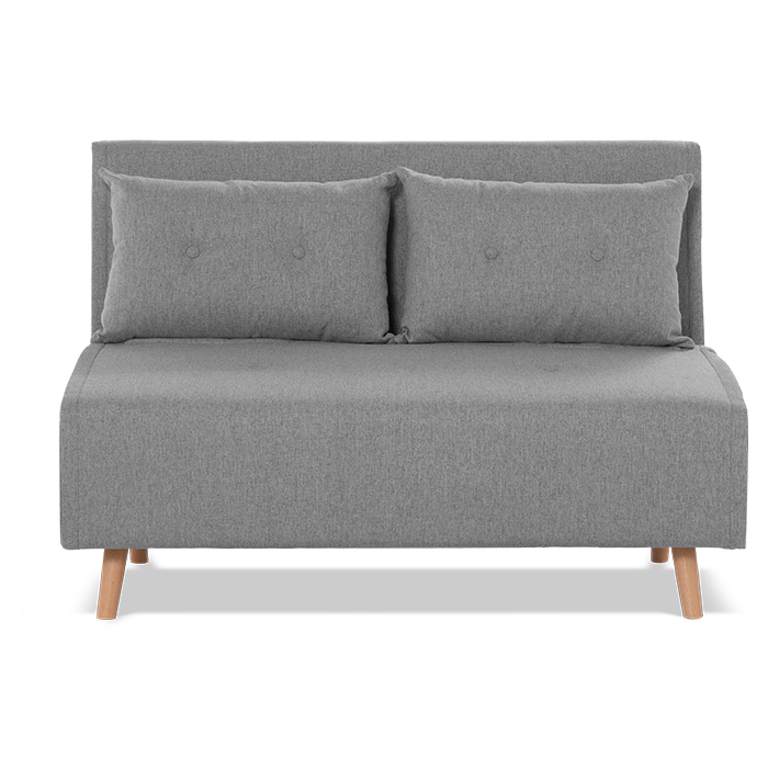 Futon Tela Gris Claro Satek | Sofá Cama y Futones | salas